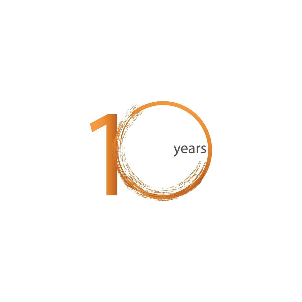 10 Years Anniversary Celebration Vector Template Design Illustration