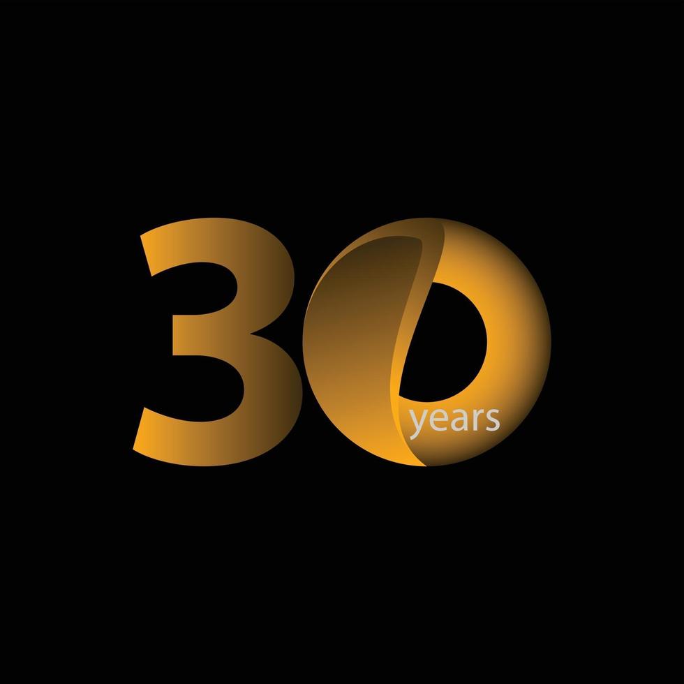 30 Years Anniversary Celebration Vector Template Design Illustration