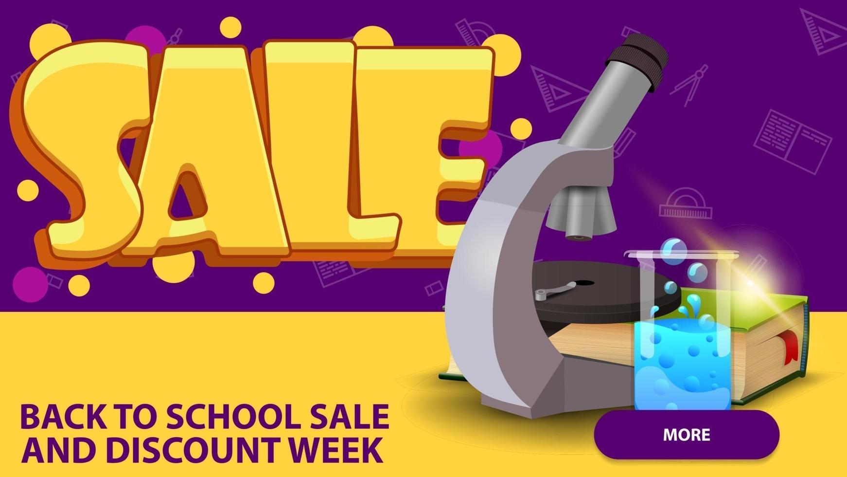 Back to school sale, banner in graffiti style vector