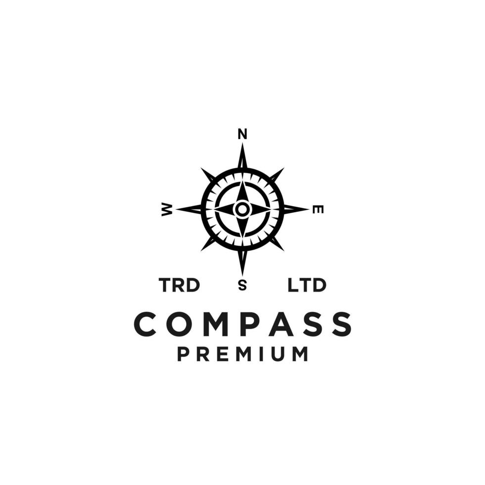 Premium compass vector black logo icon design