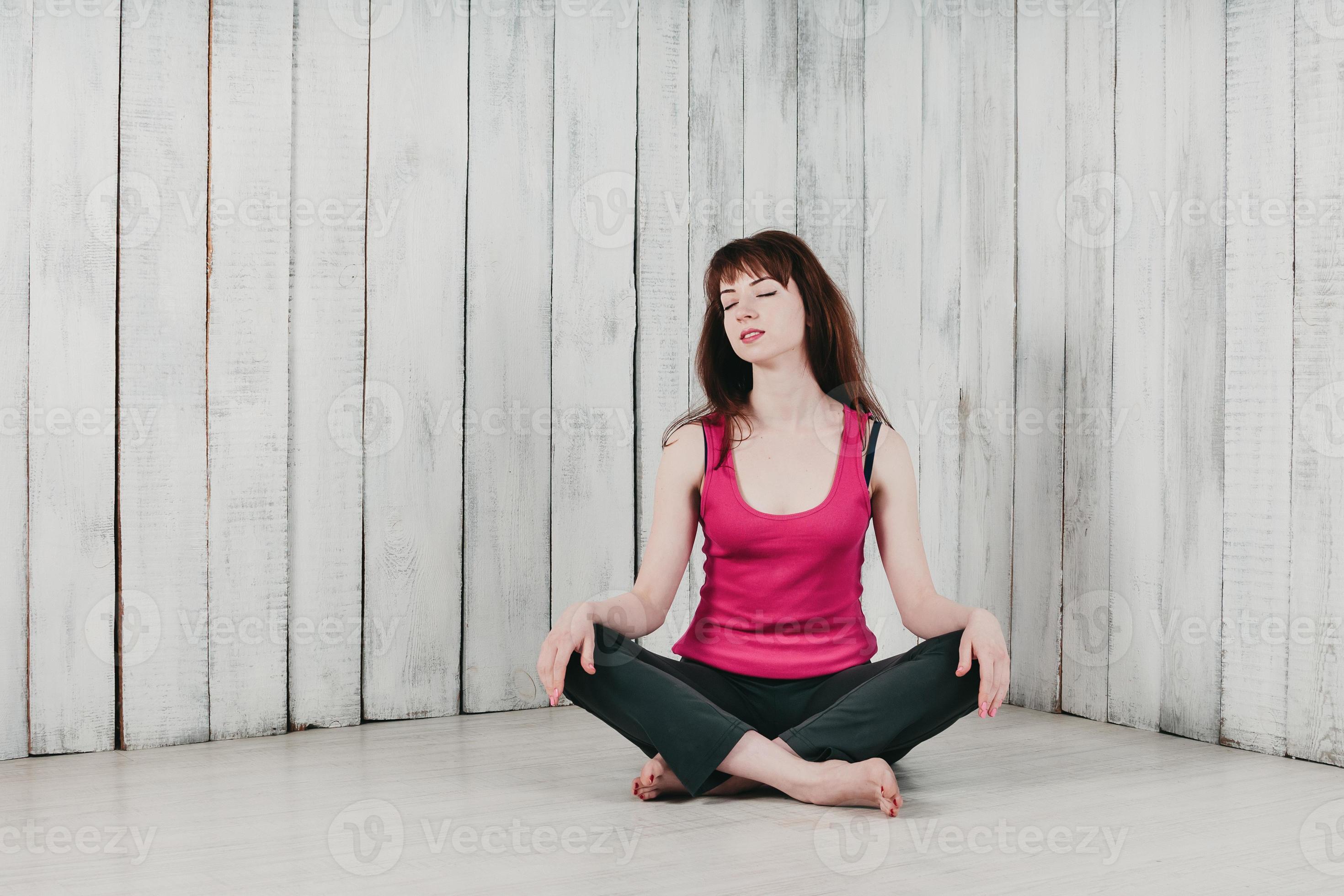 Yoga pose, woman meditating in a lotus pose, vector coloring posters for  the wall • posters picture, zen, yogi | myloview.com