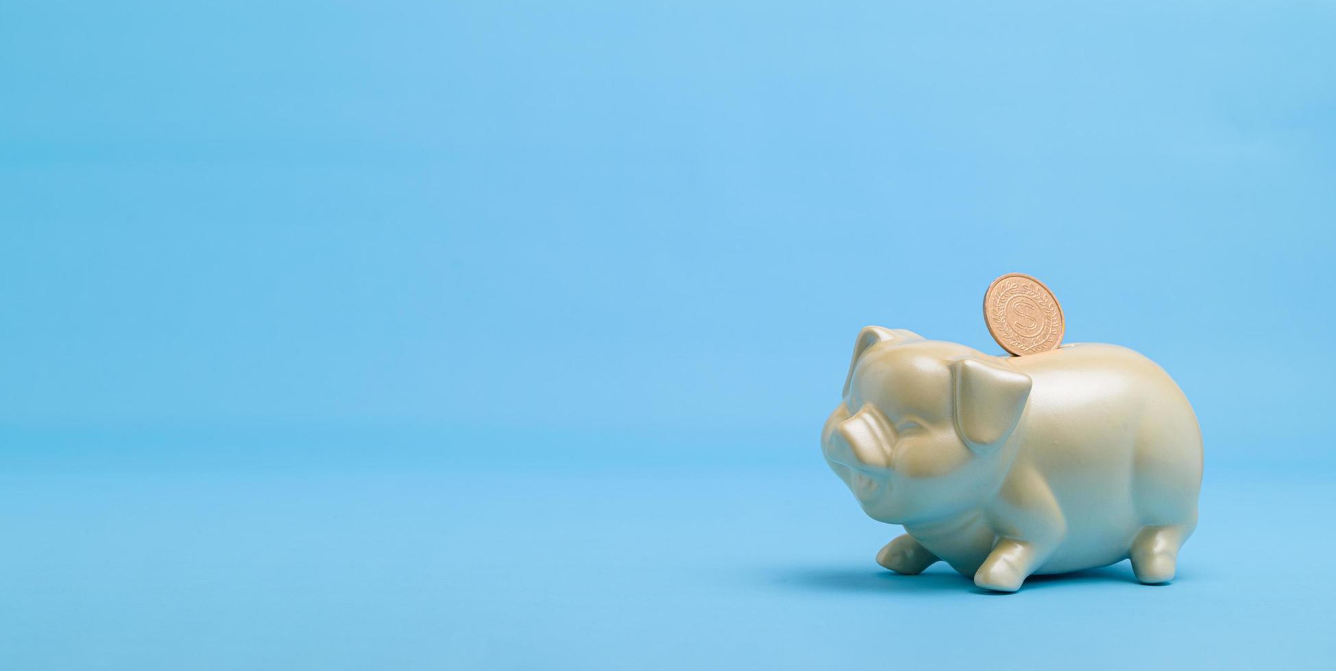 Concept piggy bank to save money photo