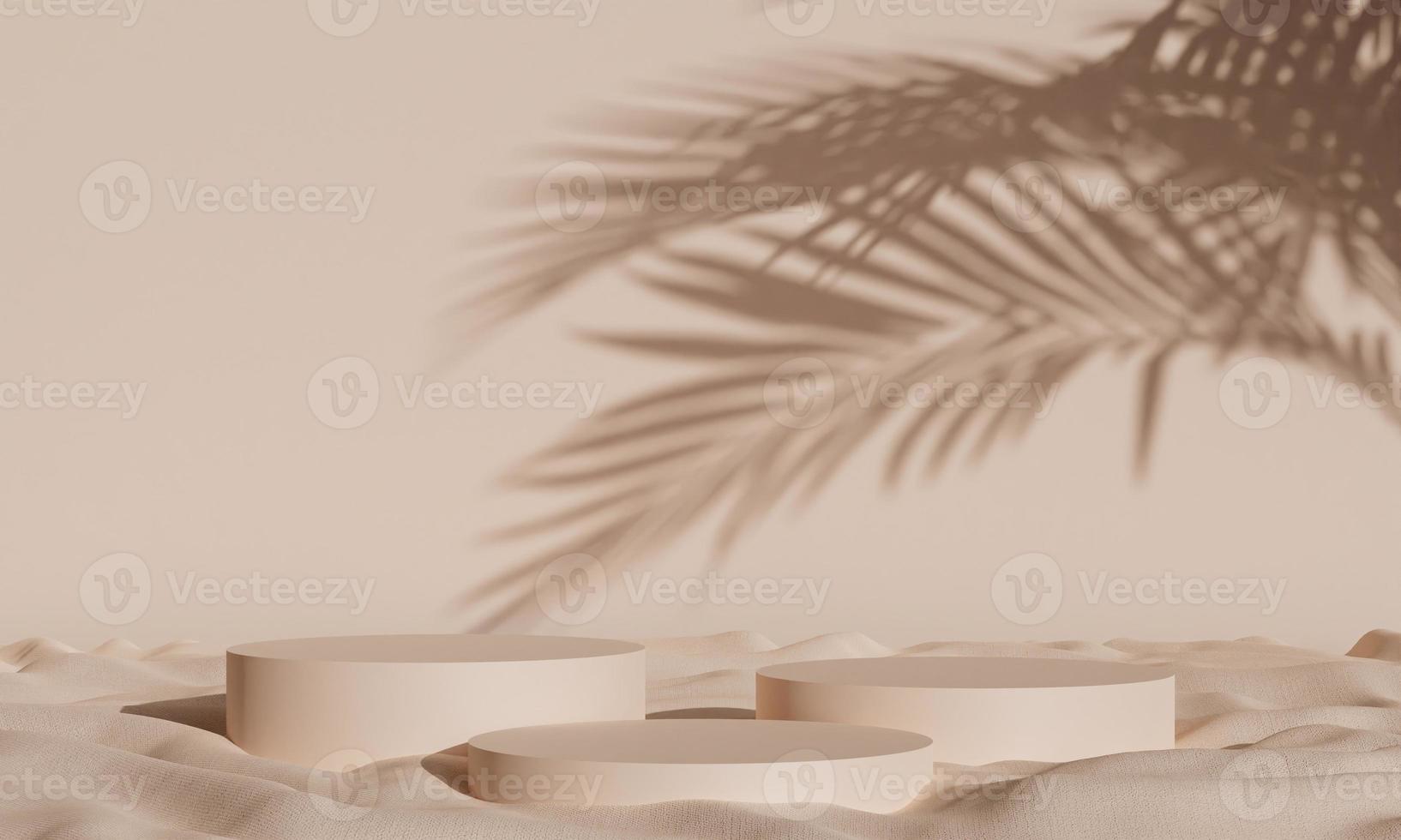podium background with shadows for advertising. 3d rendering photo