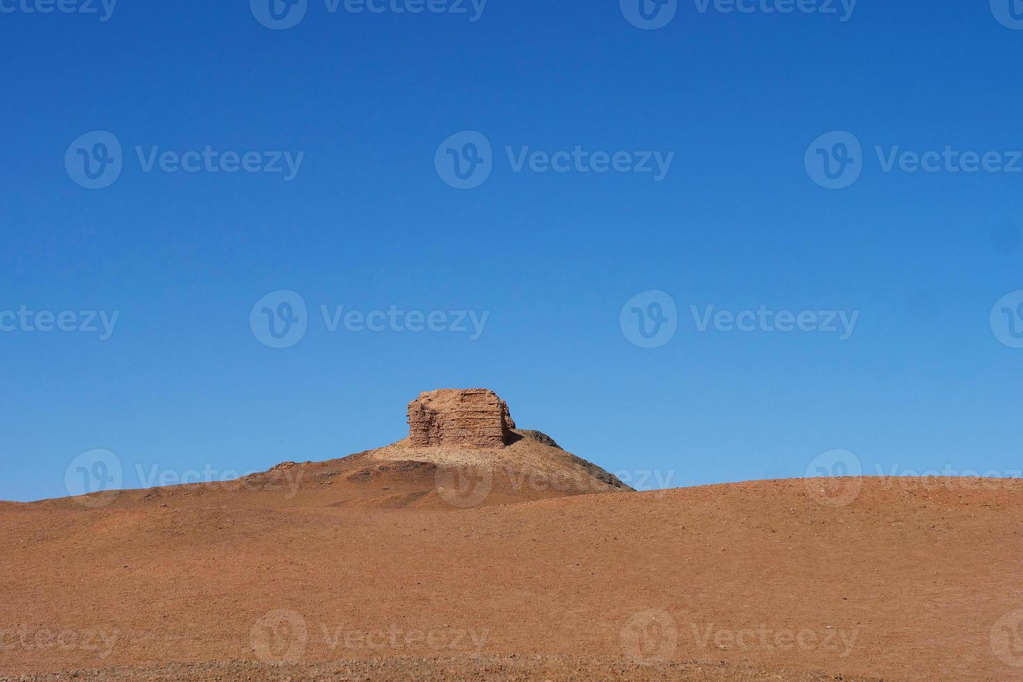 Landscape view of ancient Yangguan pass in Gansu China photo