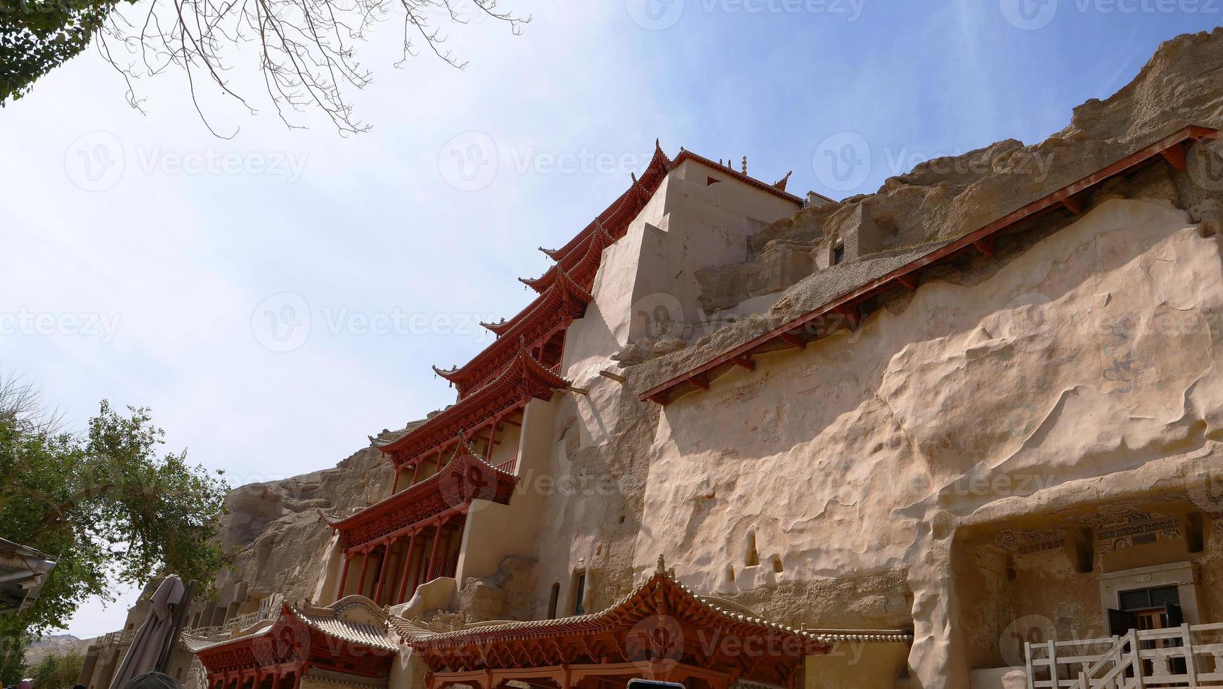 Ancient Buddhism architecture Dunhuang Mogao Grottoes in Gansu China photo