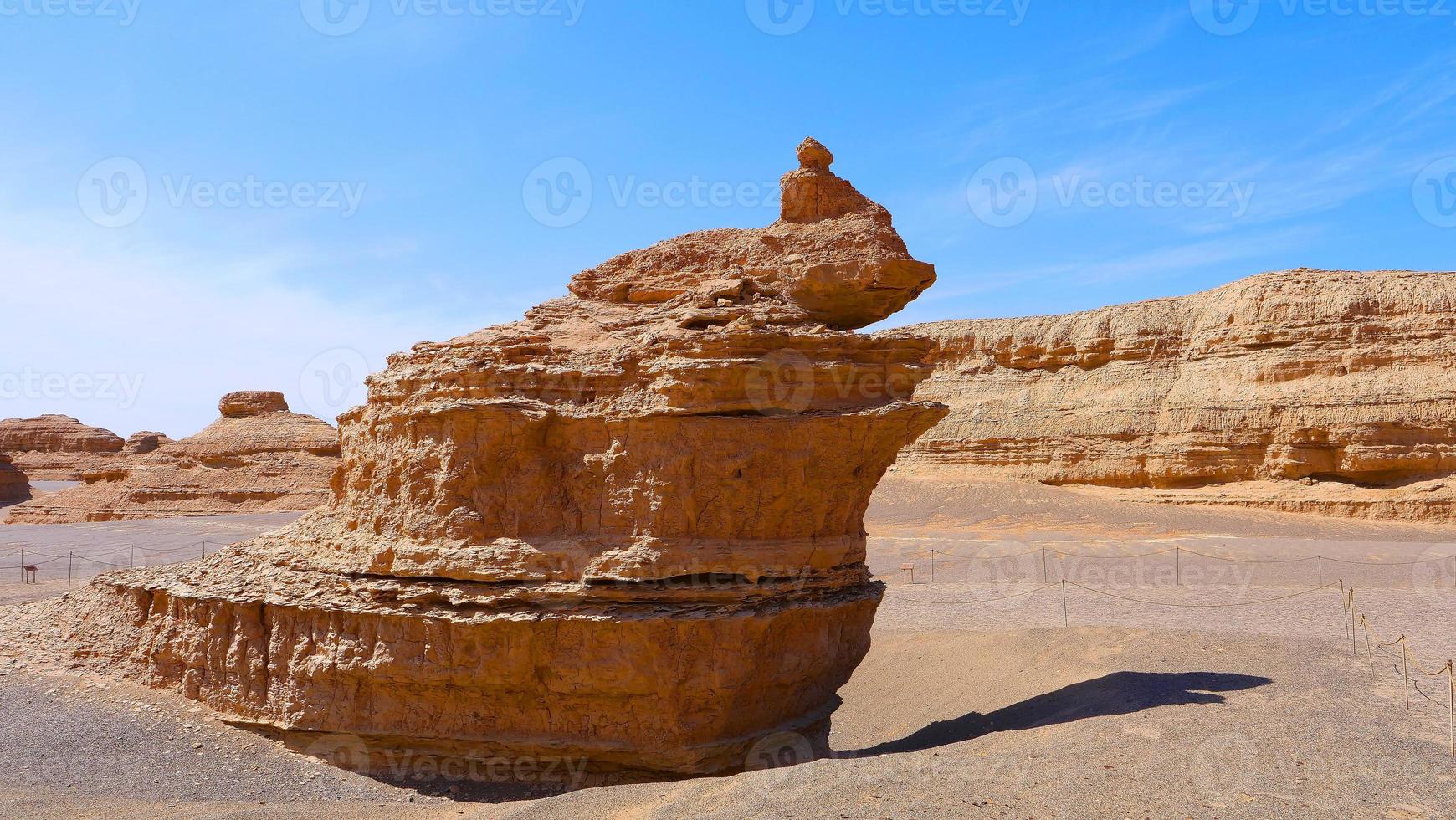 Yardang landform in Dunhuang UNESCO Global Geopark, Gansu China. photo