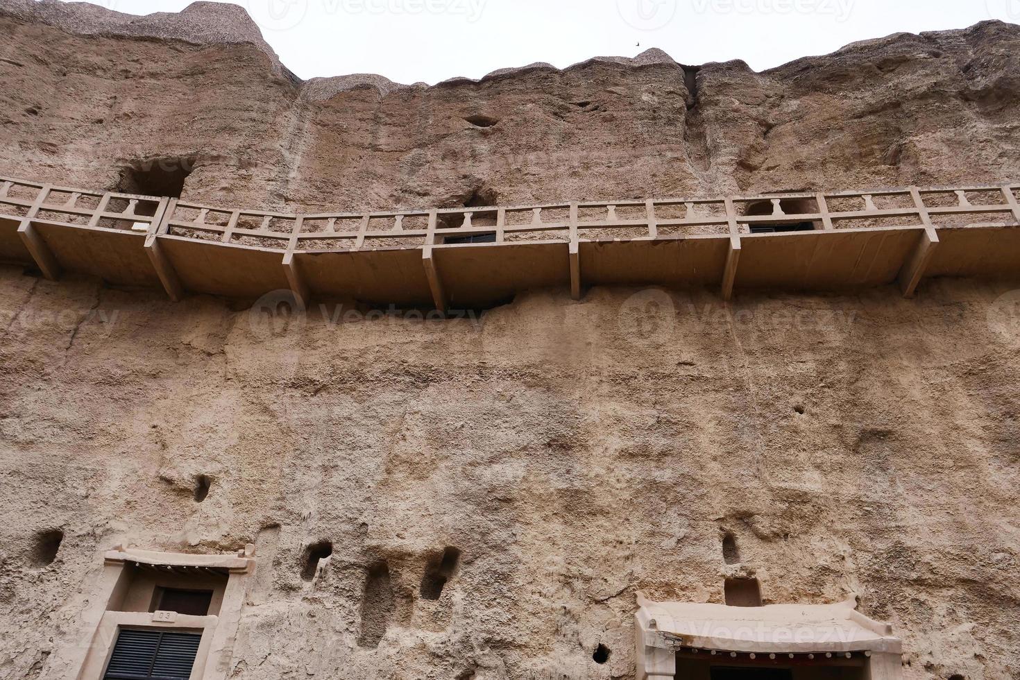 Landscape view of The Yulin Cave in Dunhuang Ggansu China photo