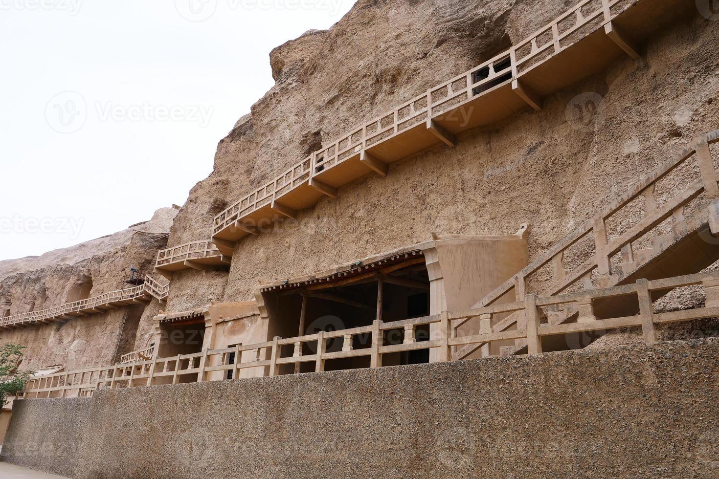 Landscape view of The Yulin Cave in Dunhuang Ggansu China photo