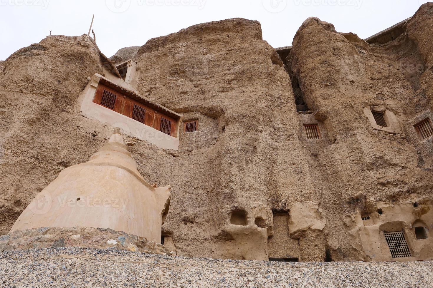 Landscape view of The Yulin Cave in Dunhuang Ggansu China photo