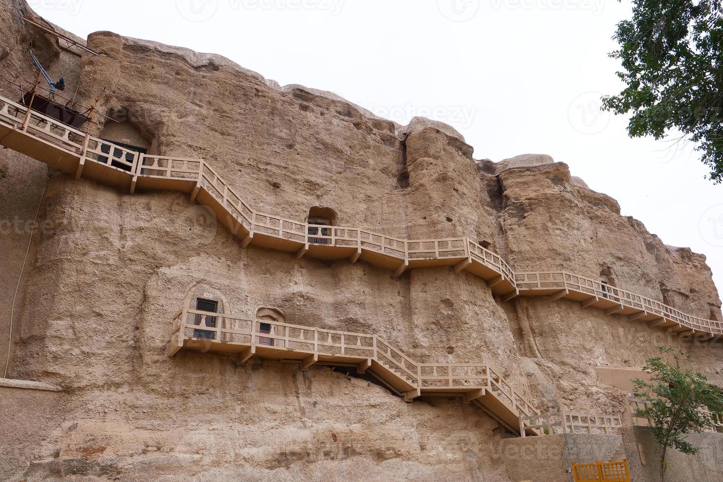 Landscape view of The Yulin Cave in Dunhuang Ggansu China photo