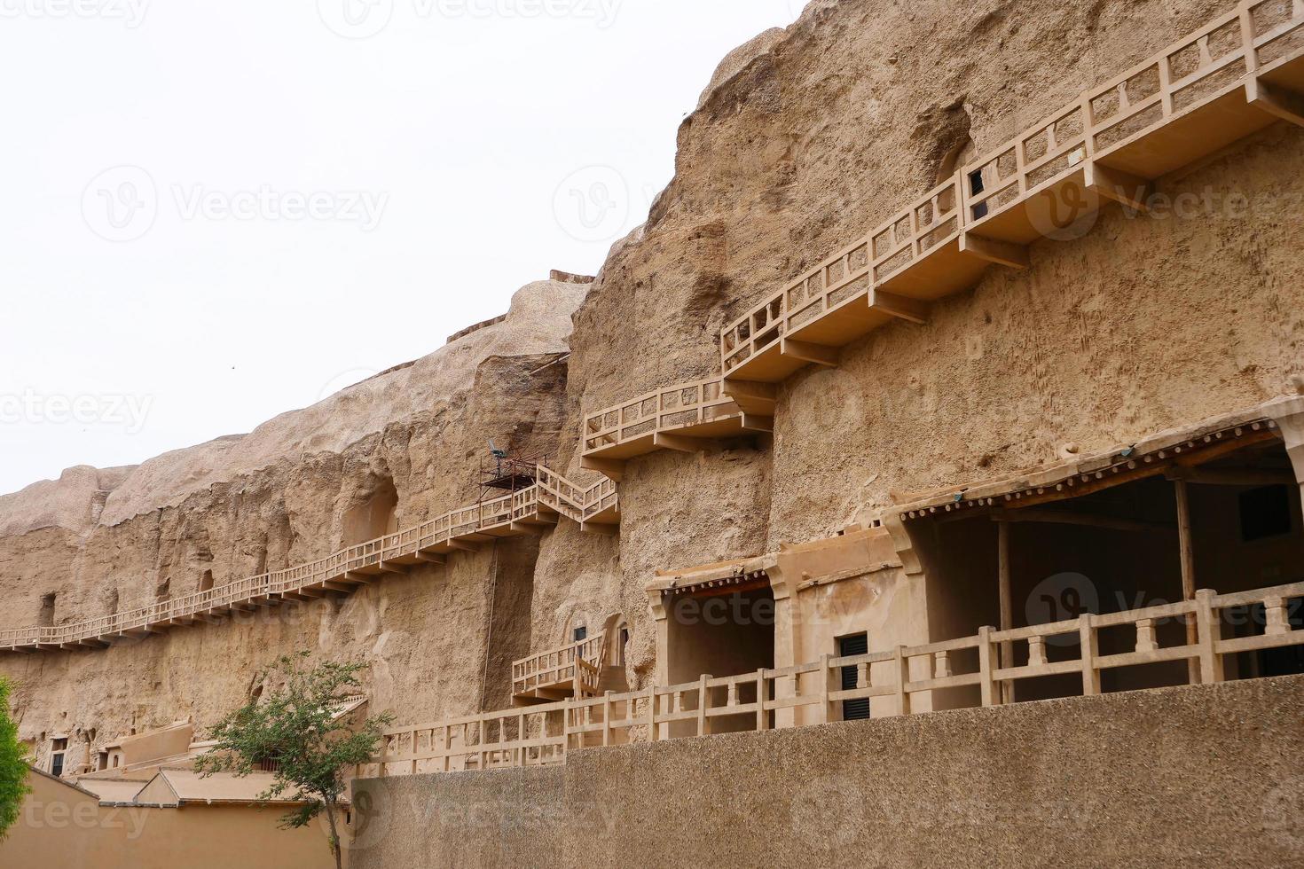 Landscape view of The Yulin Cave in Dunhuang Ggansu China photo