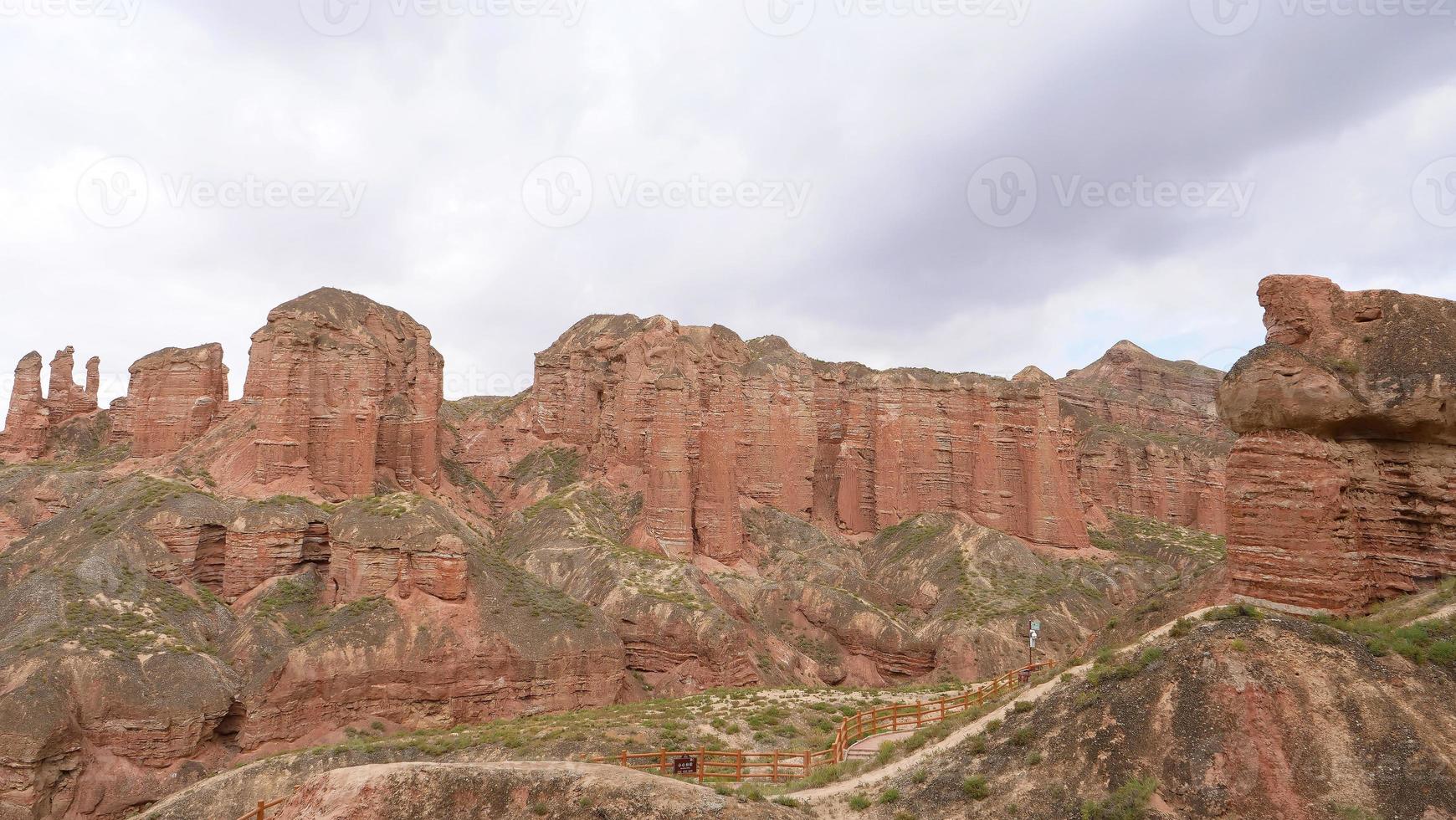 Binggou Danxia Scenic Area in Sunan Zhangye Gansu Province, China. photo