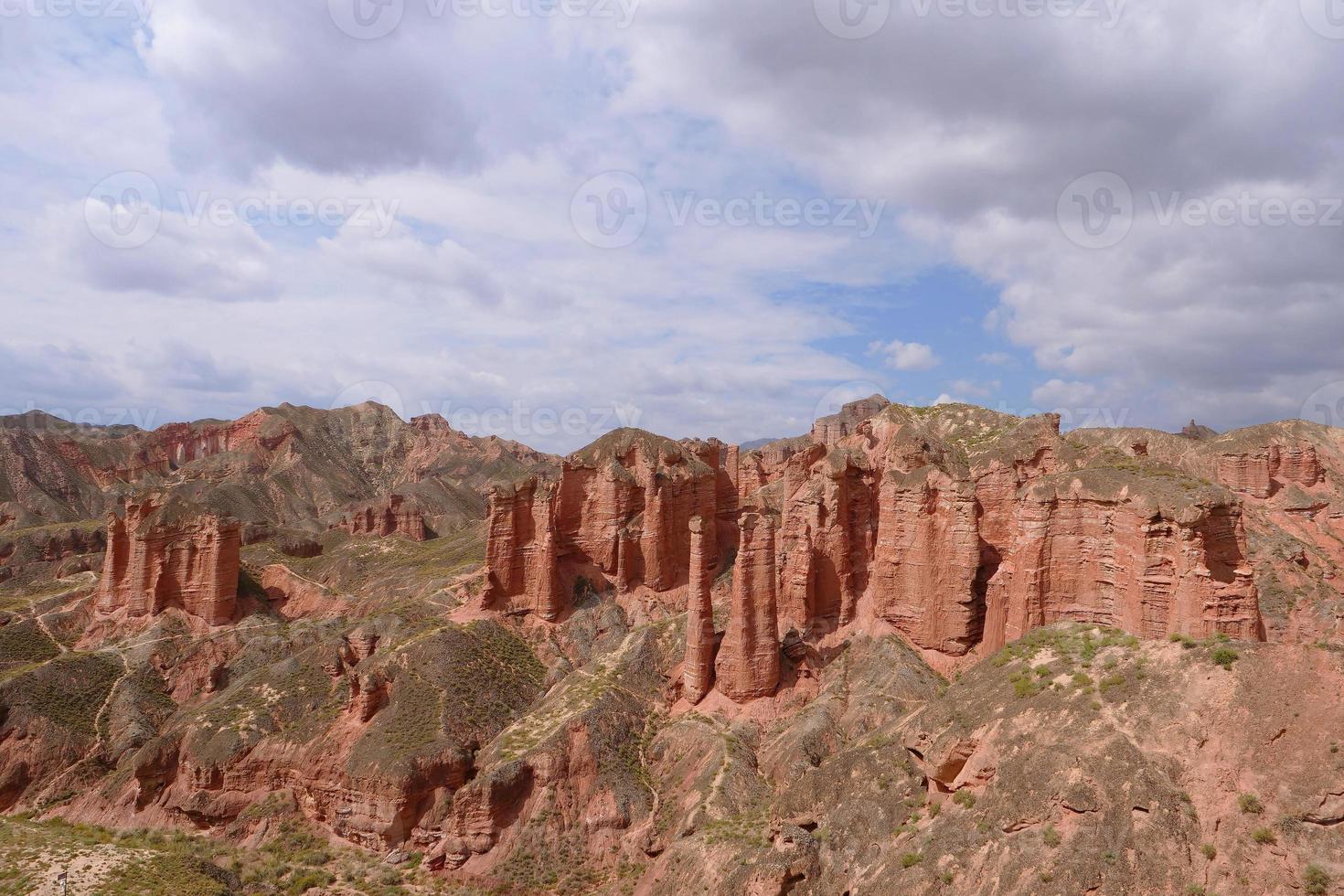 Binggou Danxia Scenic Area in Sunan Zhangye Gansu Province, China. photo