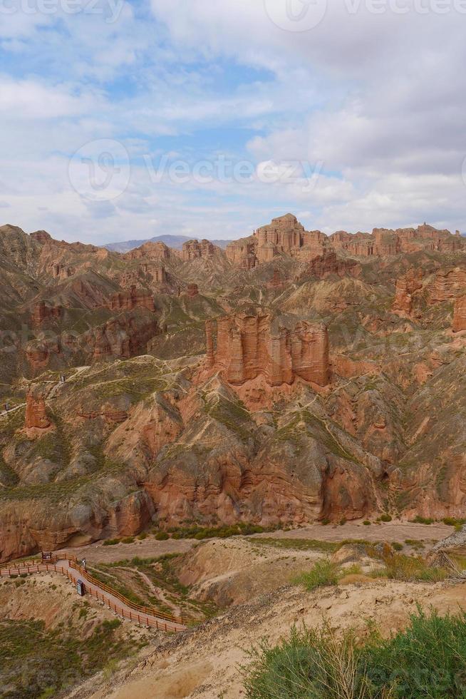 Binggou Danxia Scenic Area in Sunan Zhangye Gansu Province, China. photo