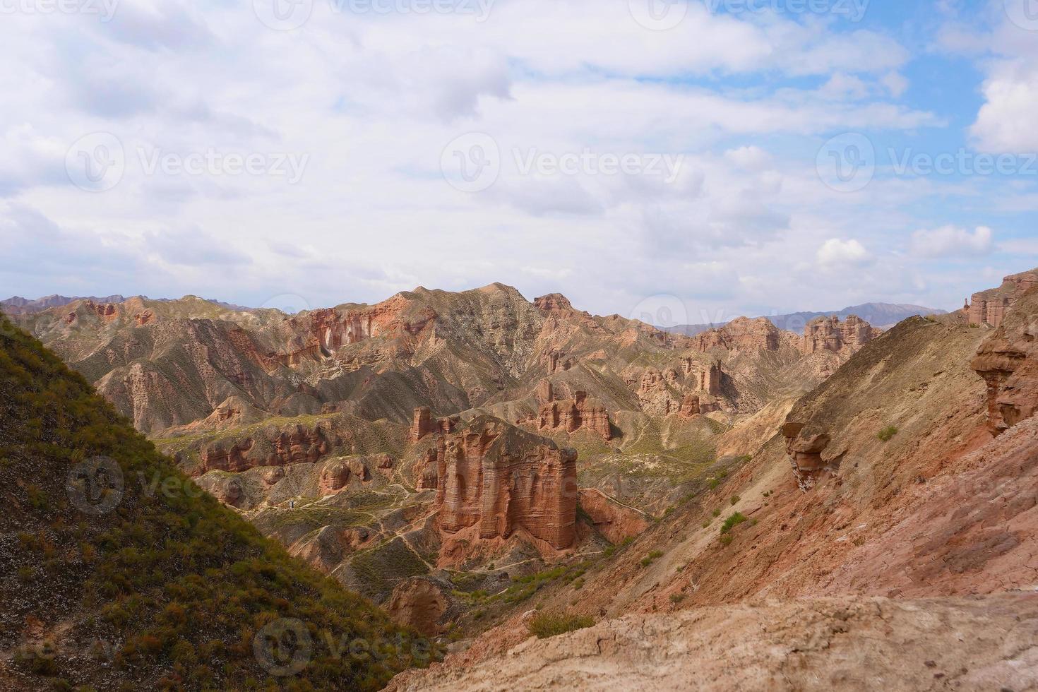 Binggou Danxia Scenic Area in Sunan Zhangye Gansu Province, China. photo