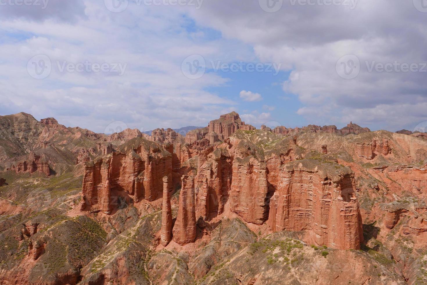 Binggou Danxia Scenic Area in Sunan Zhangye Gansu Province, China. photo