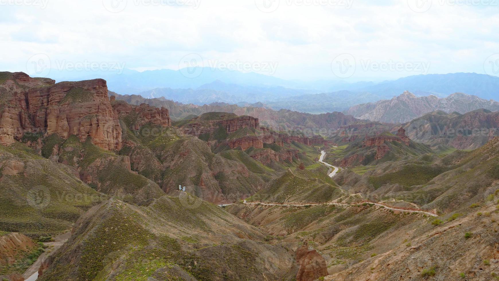 Binggou Danxia Scenic Area in Sunan Zhangye Gansu Province, China. photo