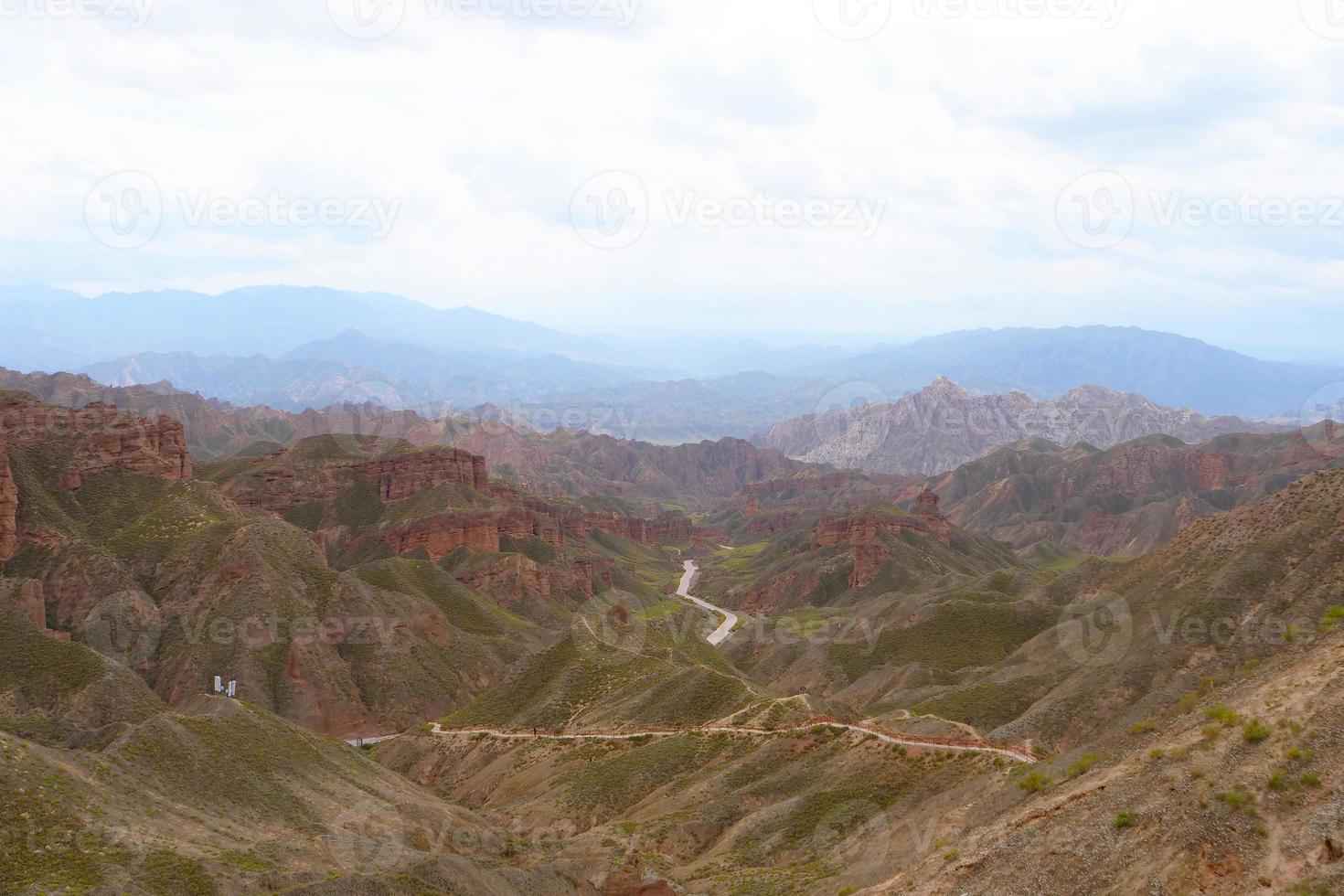 Binggou Danxia Scenic Area in Sunan Zhangye Gansu Province, China. photo