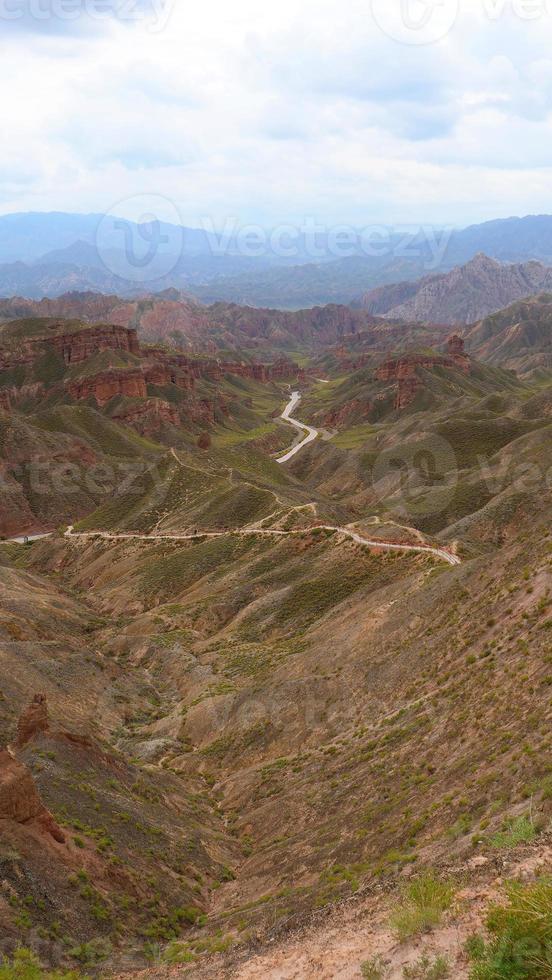 Binggou Danxia Scenic Area in Sunan Zhangye Gansu Province, China. photo