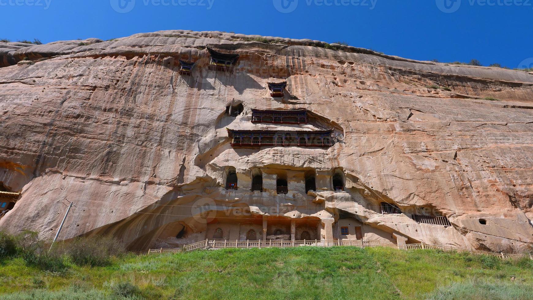 Beautiful landscape view of Mati Temple in Zhangye Gansu China. photo