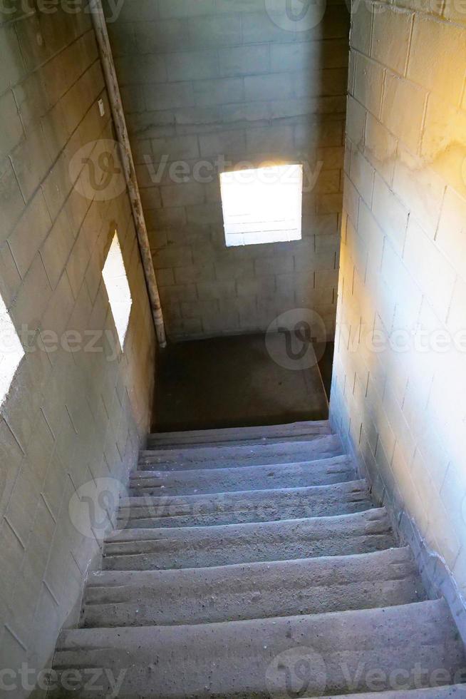 Stone ladder in the beacon tower in Qilian Mountain Qinghai China. photo