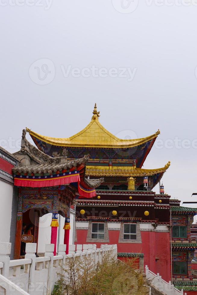 monasterio kumbum, templo ta'er xining qinghai china. foto