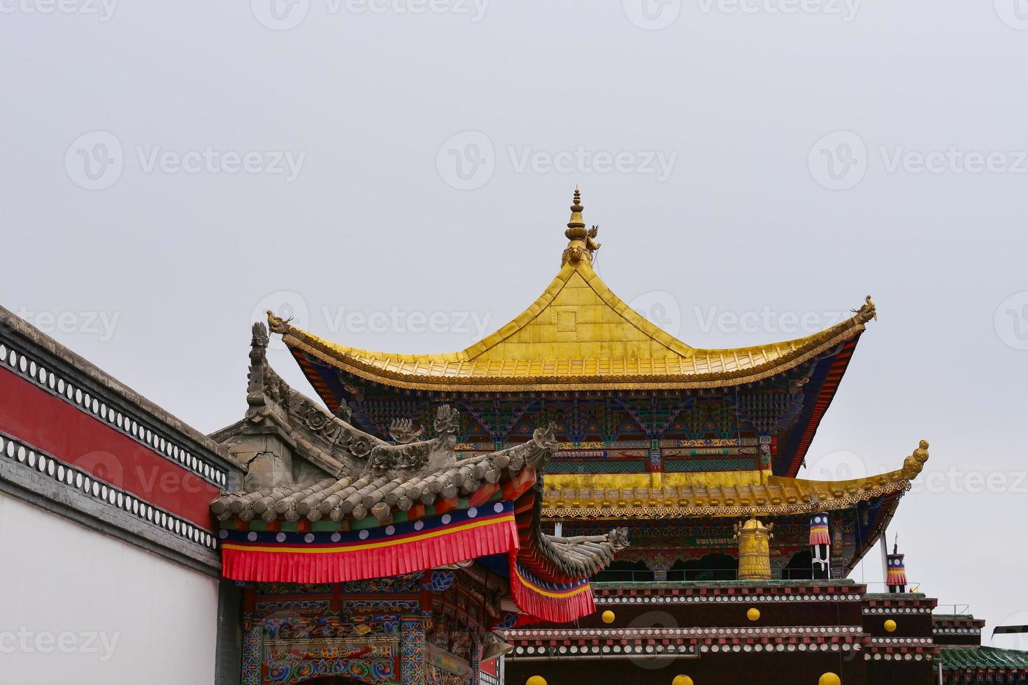 monasterio kumbum, templo ta'er xining qinghai china. foto