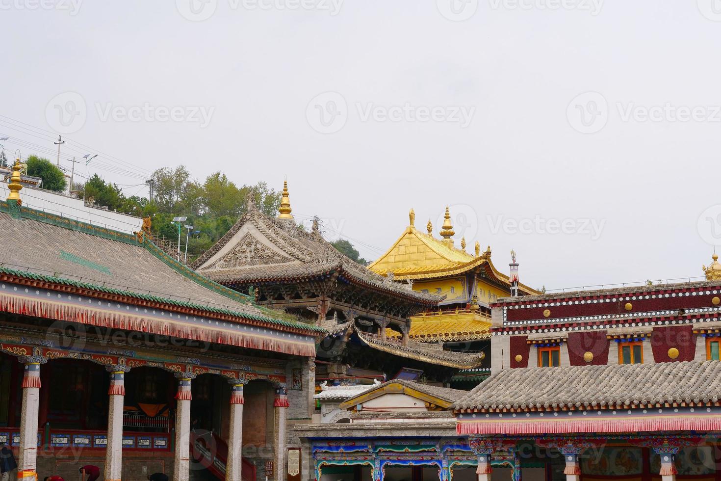 monasterio kumbum, templo ta'er xining qinghai china. foto