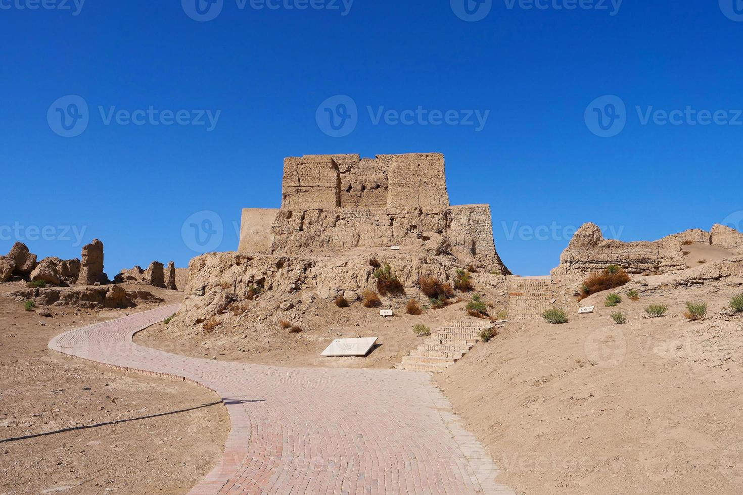 Ruins of Jiaohe Lying in Xinjiang Province China. photo