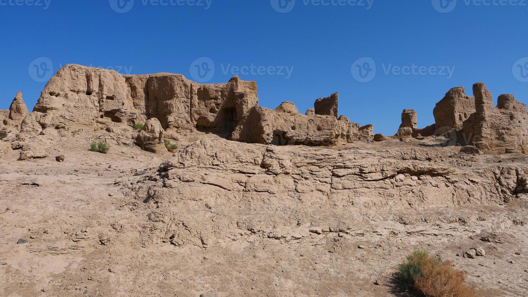 Ruins of Jiaohe Lying in Xinjiang Province China. photo