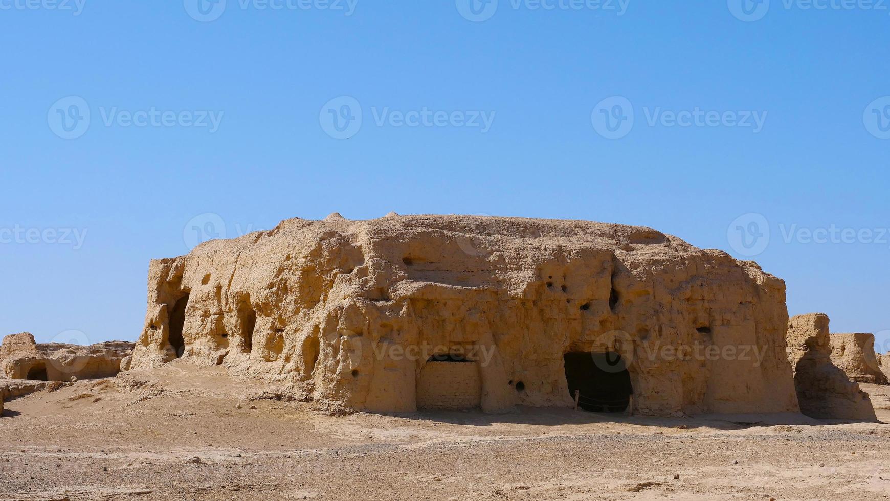 Ruins of Jiaohe Lying in Xinjiang Province China. photo