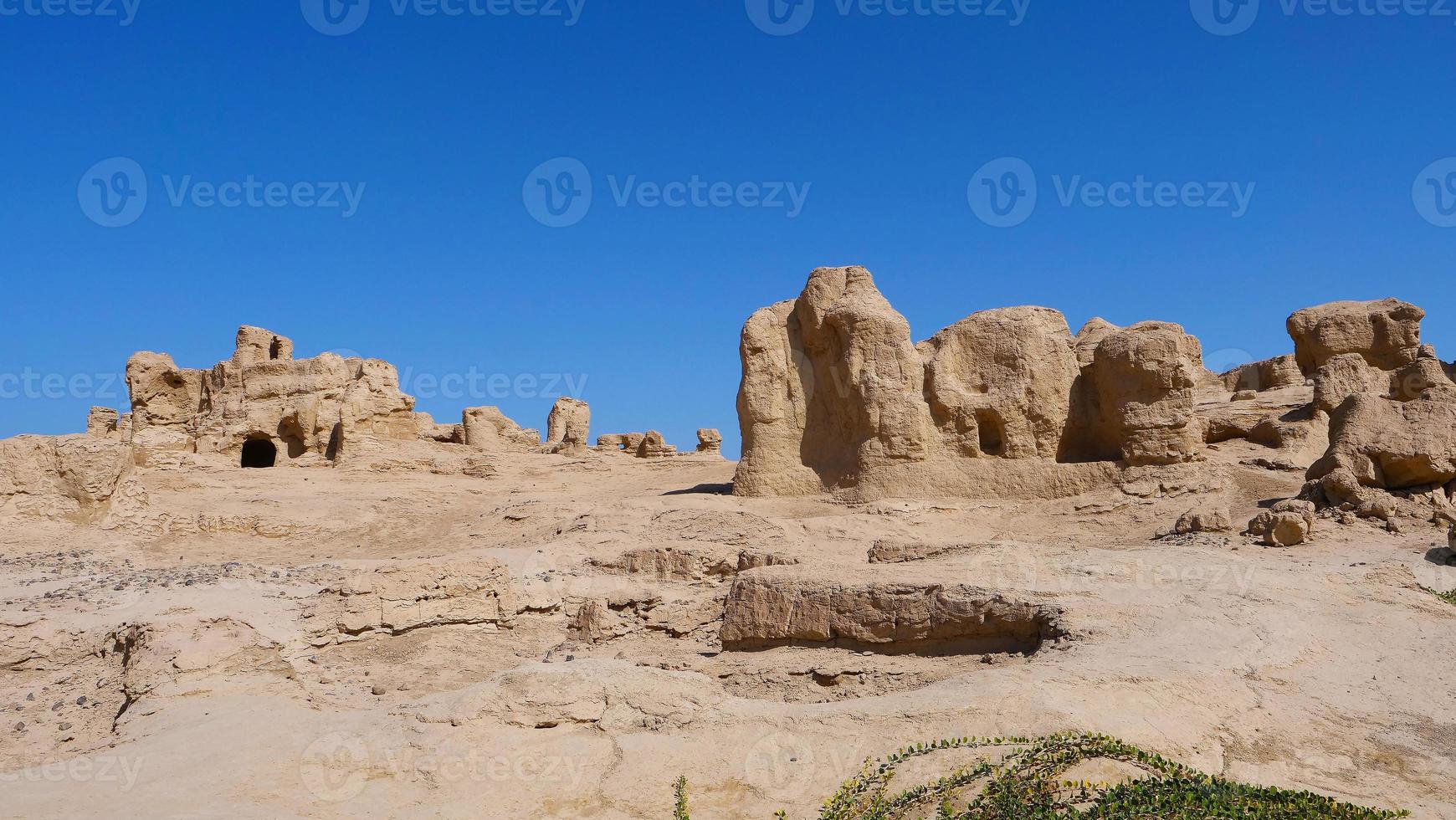 Ruins of Jiaohe Lying in Xinjiang Province China. photo