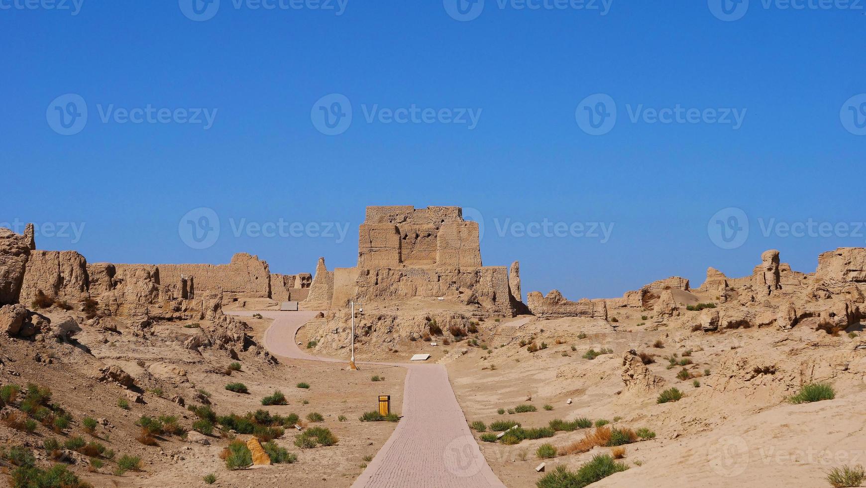 Ruins of Jiaohe Lying in Xinjiang Province China. photo