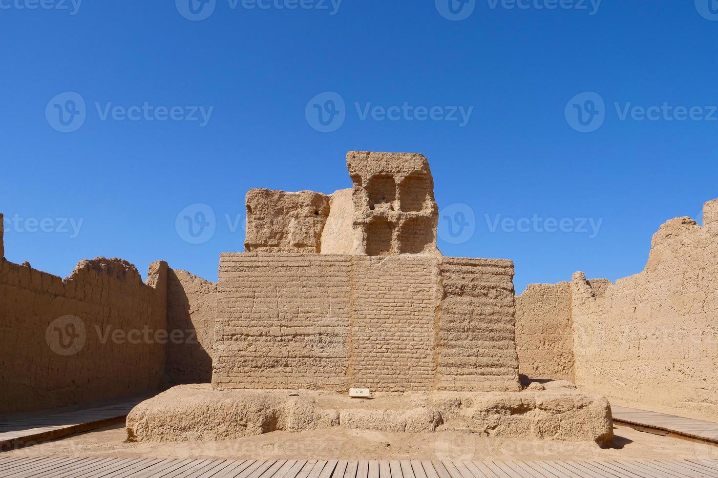 Ruins of Jiaohe Lying in Xinjiang Province China. photo