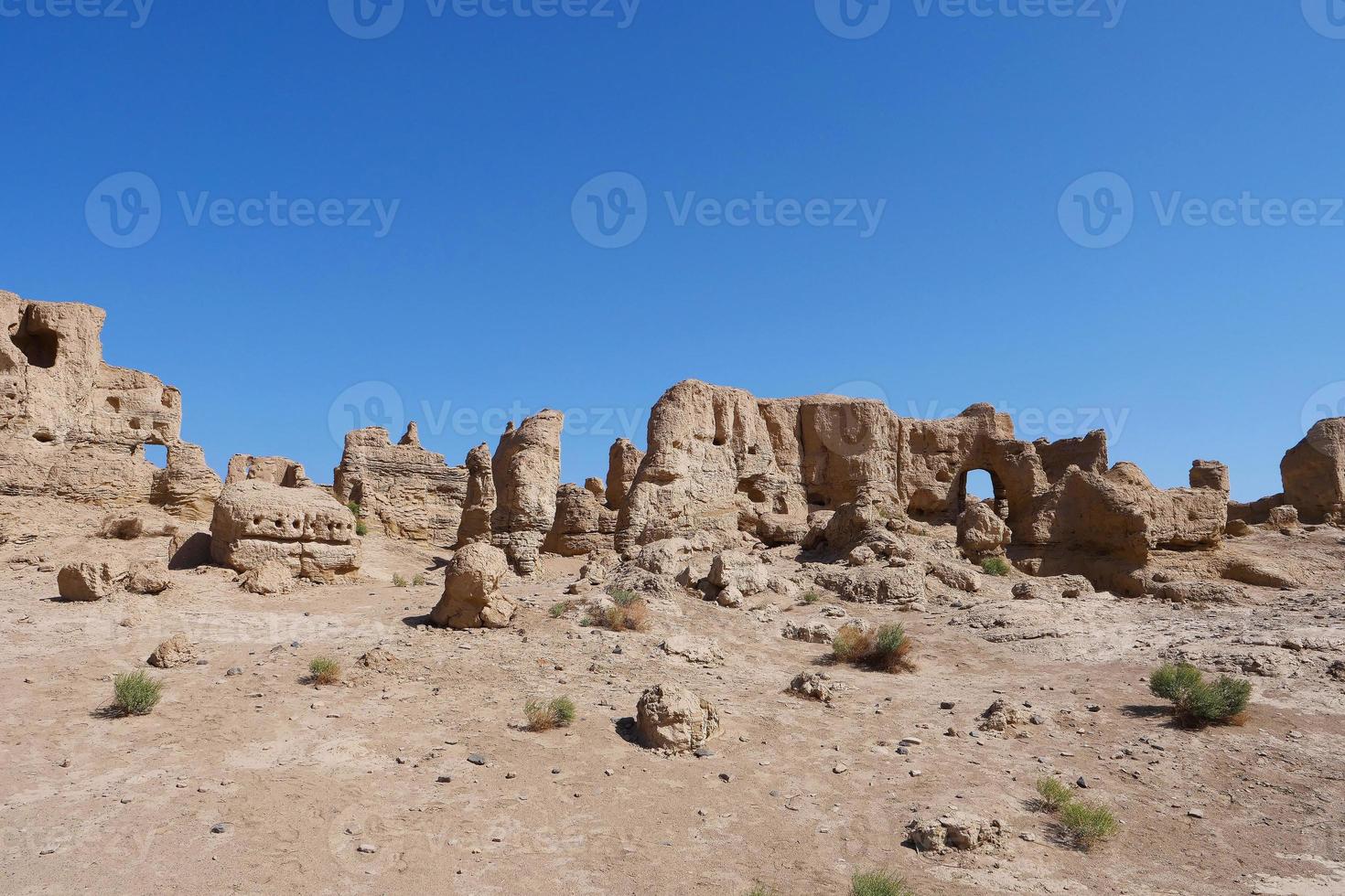 Ruins of Jiaohe Lying in Xinjiang Province China. photo