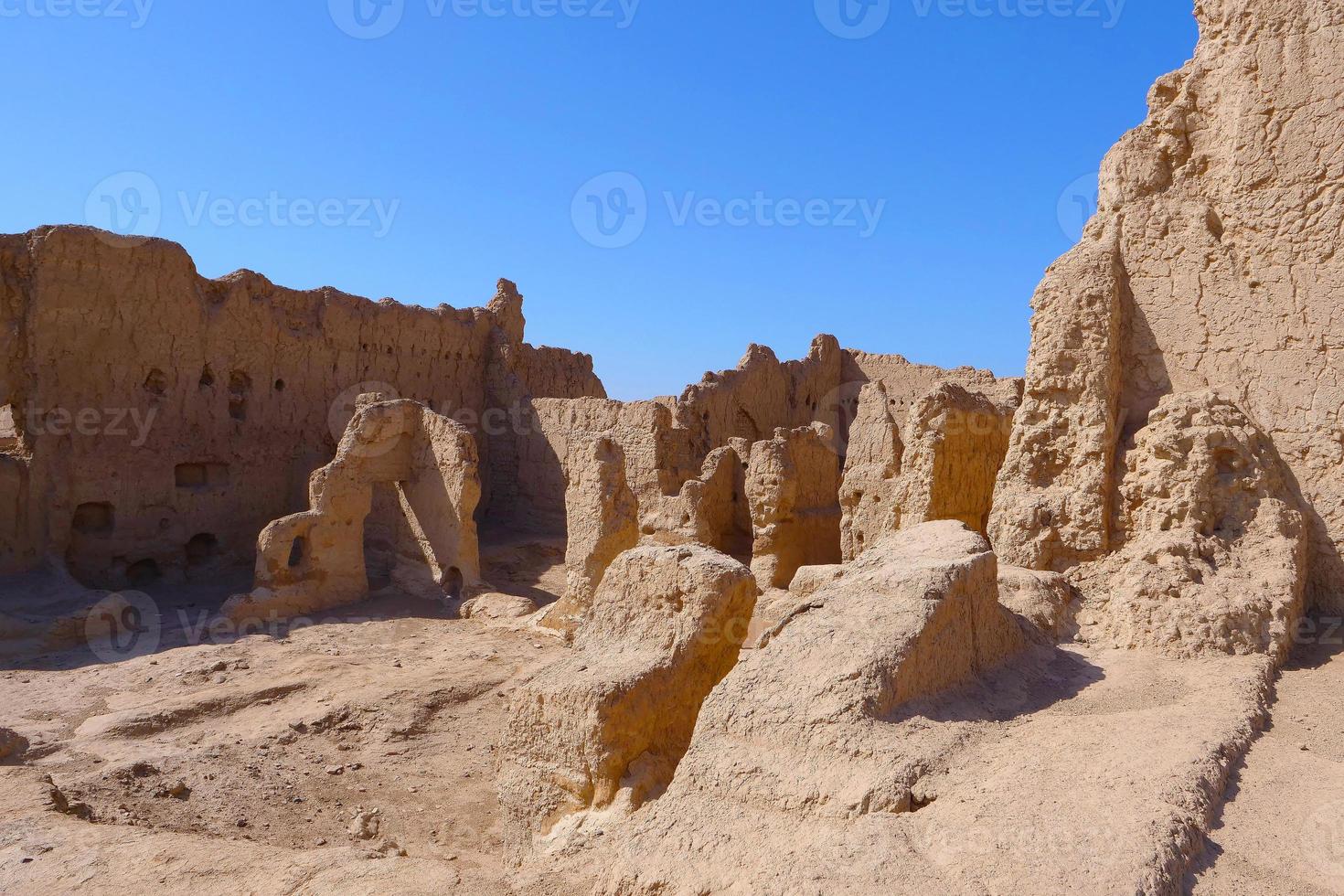 ruinas de jiaohe en la provincia china de xinjiang. foto