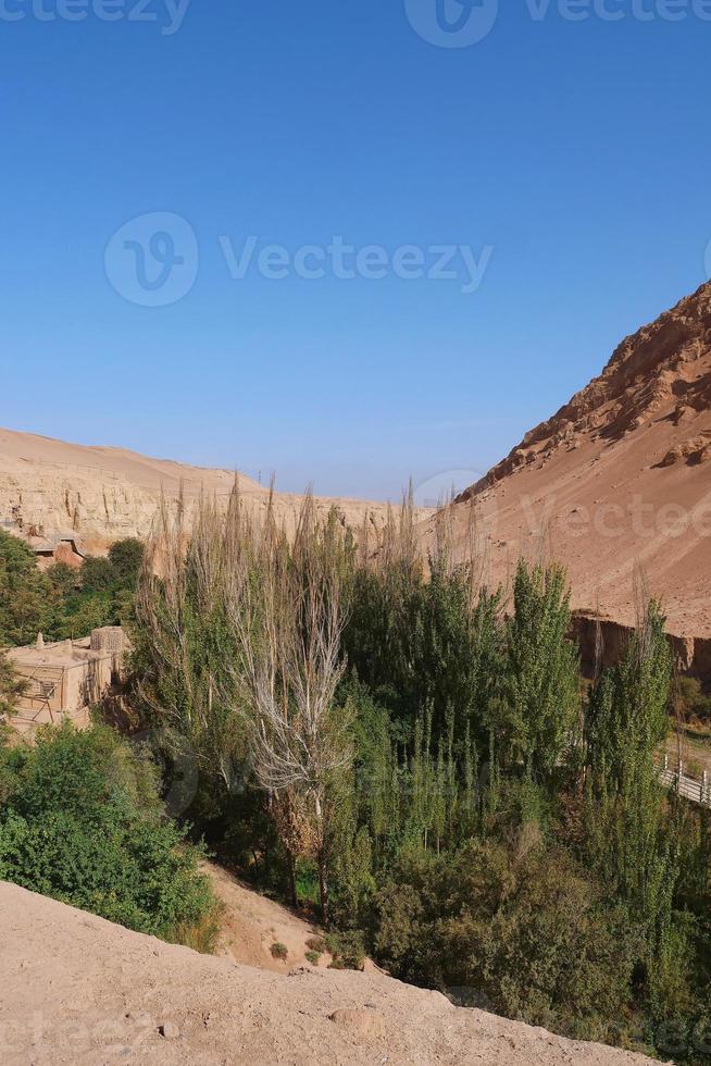 Bezeklik Thousand Buddha Caves in Turpan Xinjiang Province China. photo