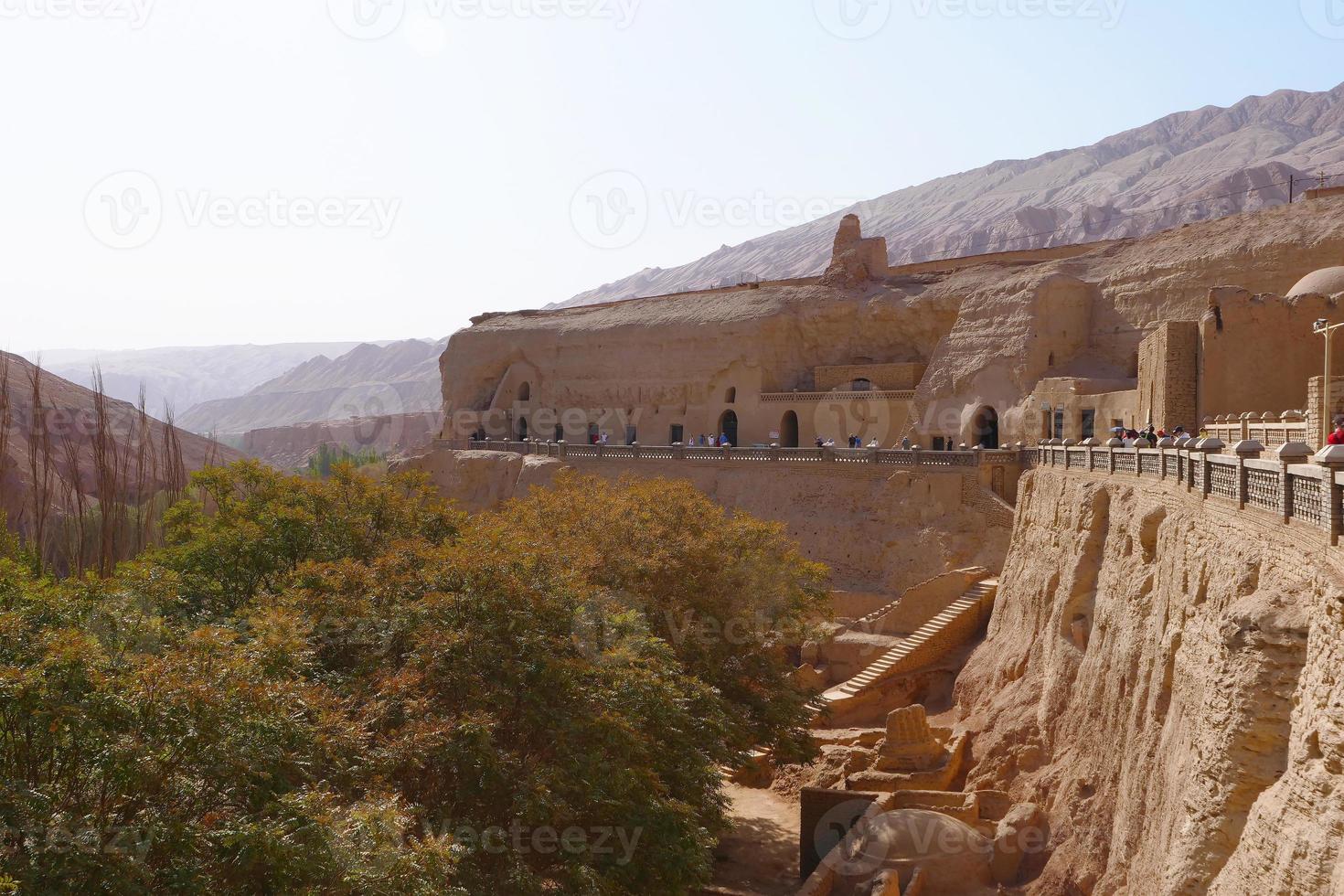 Bezeklik Thousand Buddha Caves in Turpan Xinjiang Province China. photo