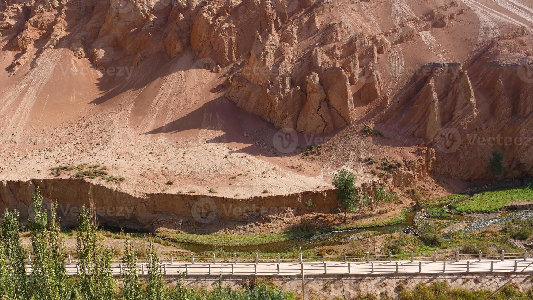 Bezeklik Thousand Buddha Caves in Turpan Xinjiang Province China. photo