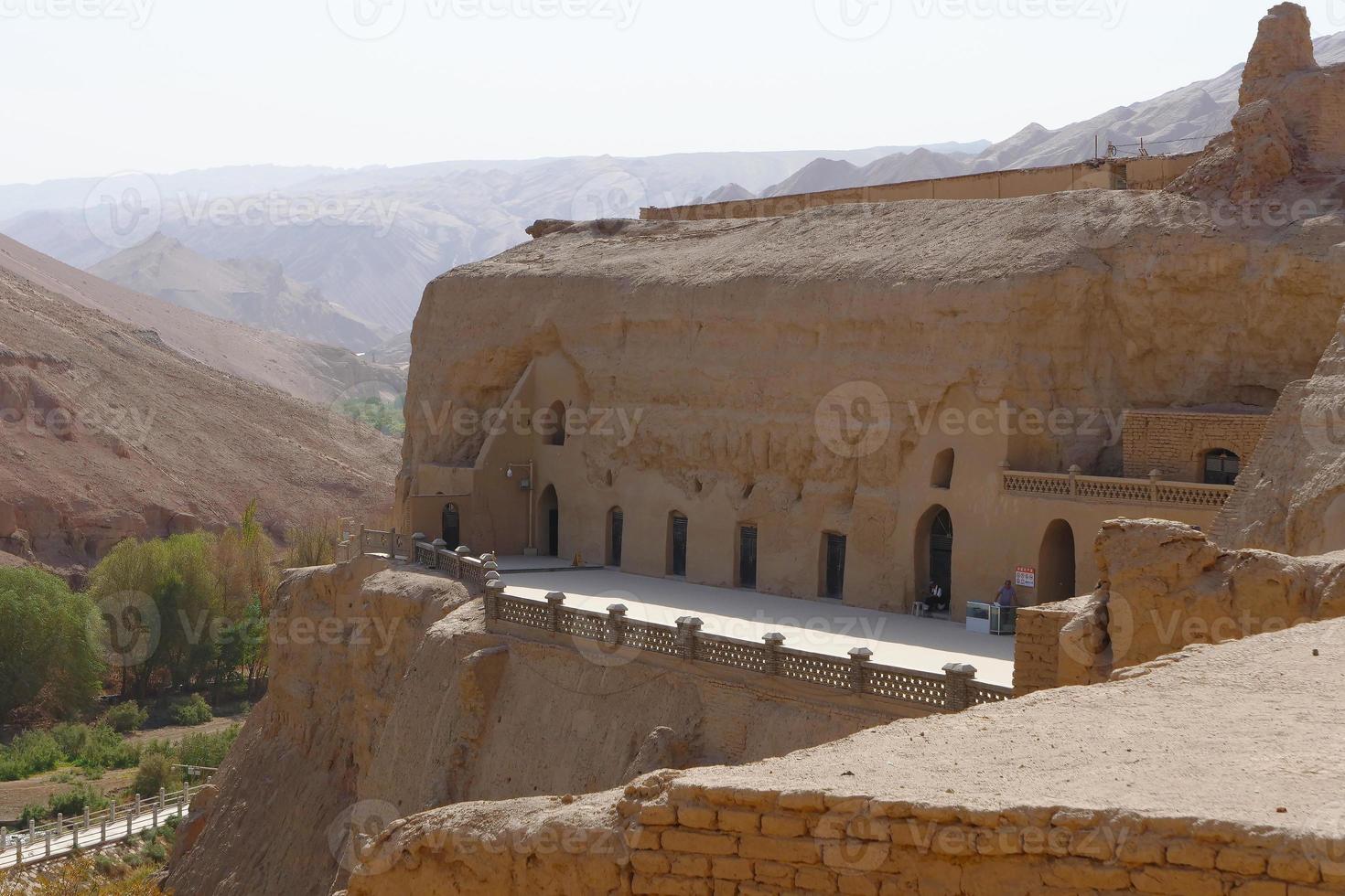 The Bezeklik Thousand Buddha Caves in Turpan Xinjiang Province China. photo