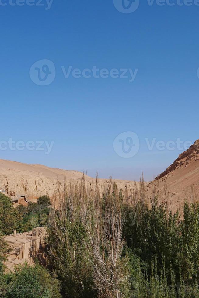 Bezeklik Thousand Buddha Caves in Turpan Xinjiang Province China. photo