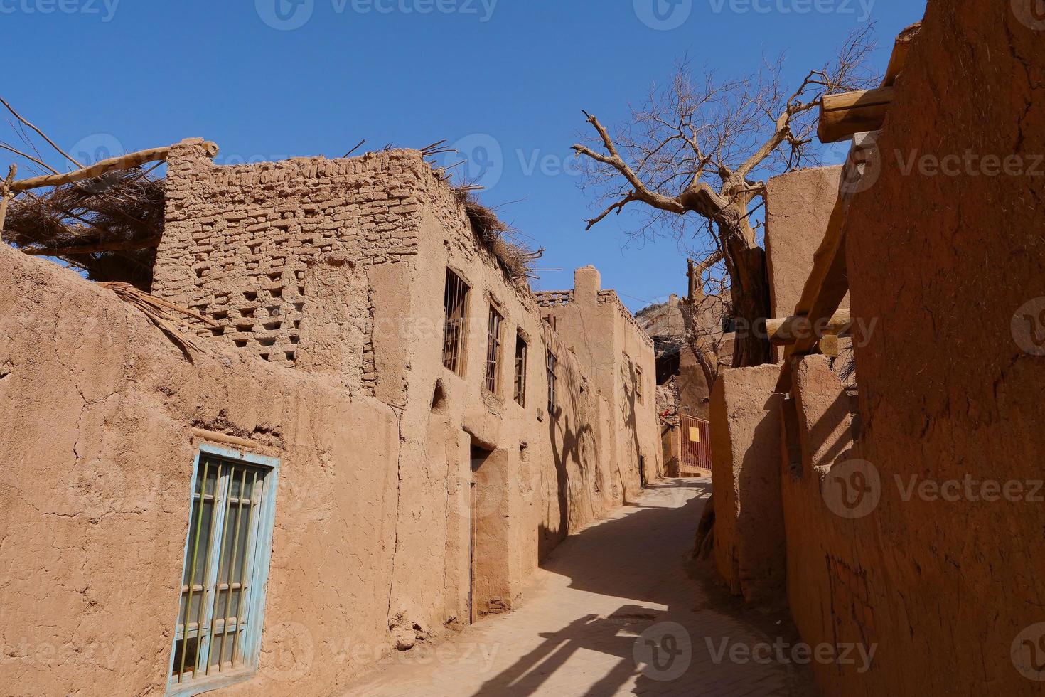 casa antigua aldea valle inturpan xinjiang provincia china. foto