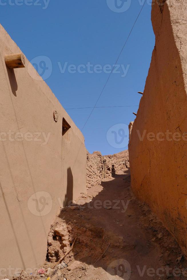 old house in Tuyoq village valley inTurpan Xinjiang Province China. photo