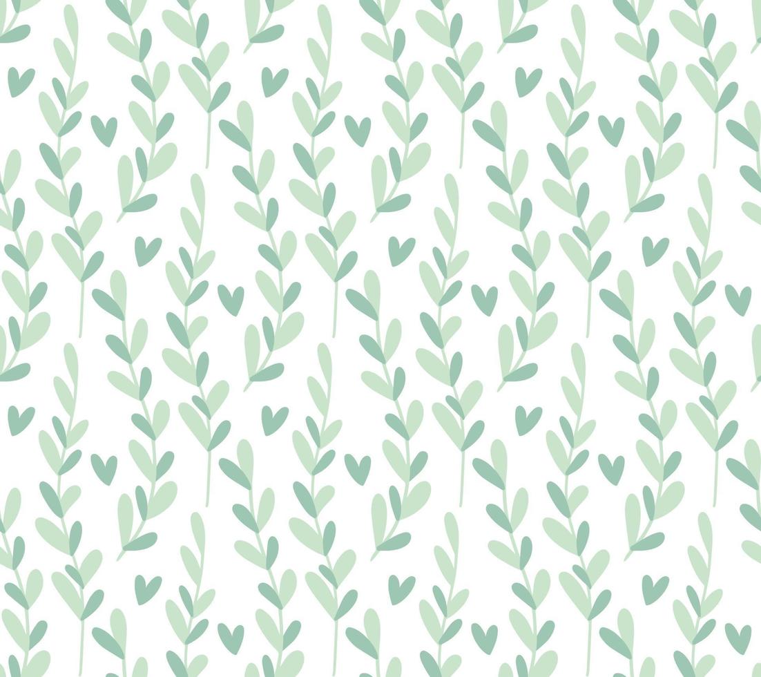 minimalist winter cool color neutral floral backdrop seamless pattern vector