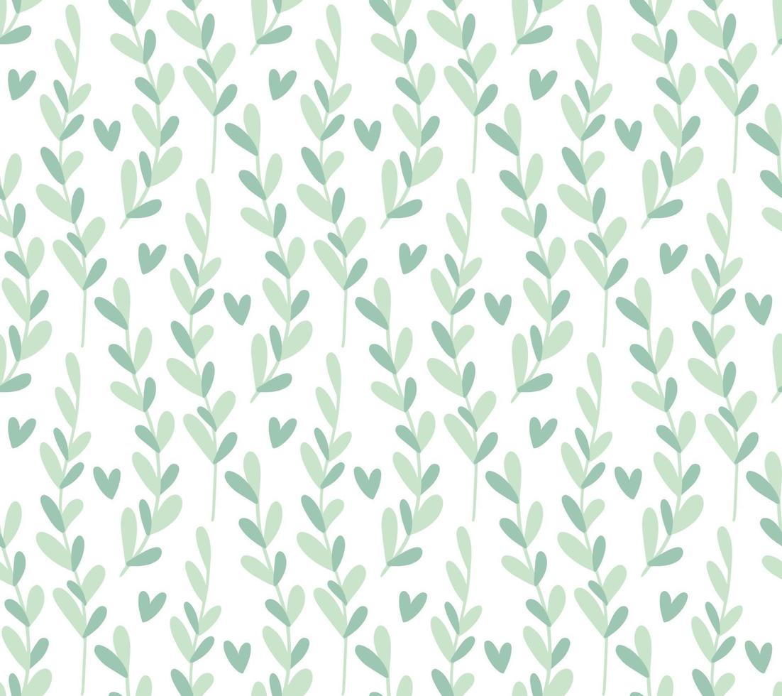 minimalist winter cool color neutral floral backdrop seamless pattern vector