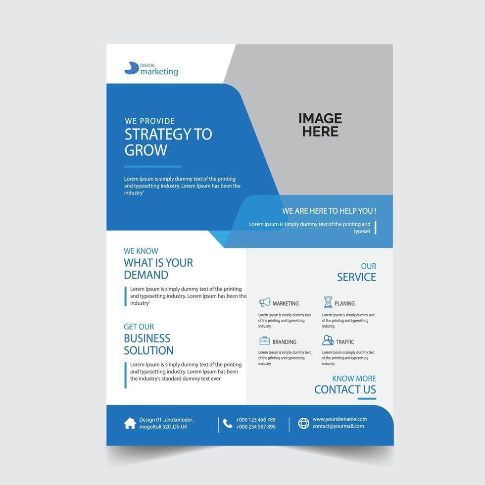 Corporate business flyer template . vector