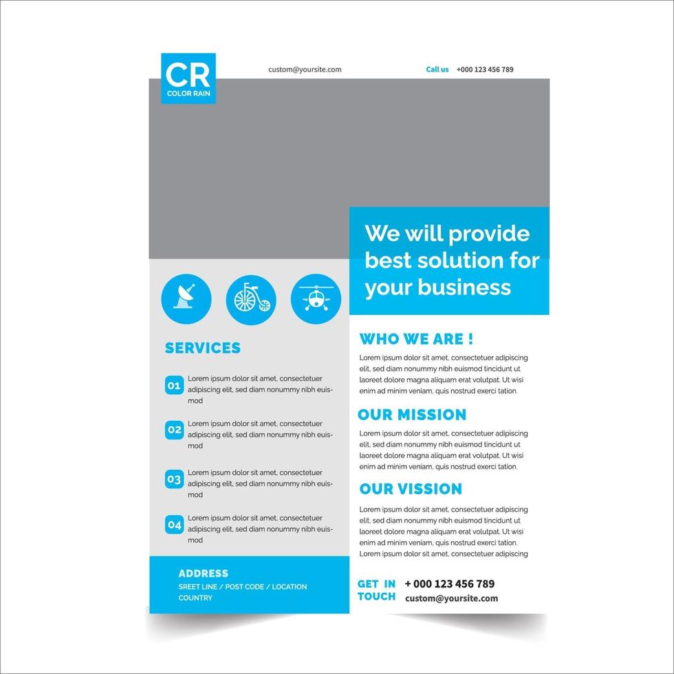 Corporate professional business flyer template vector