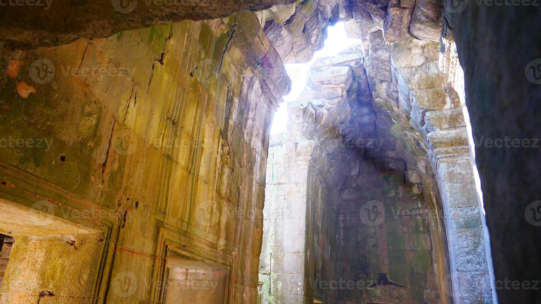 Ta Prohm Temple in Angkor wat complex, Siem Reap Cambodia. photo