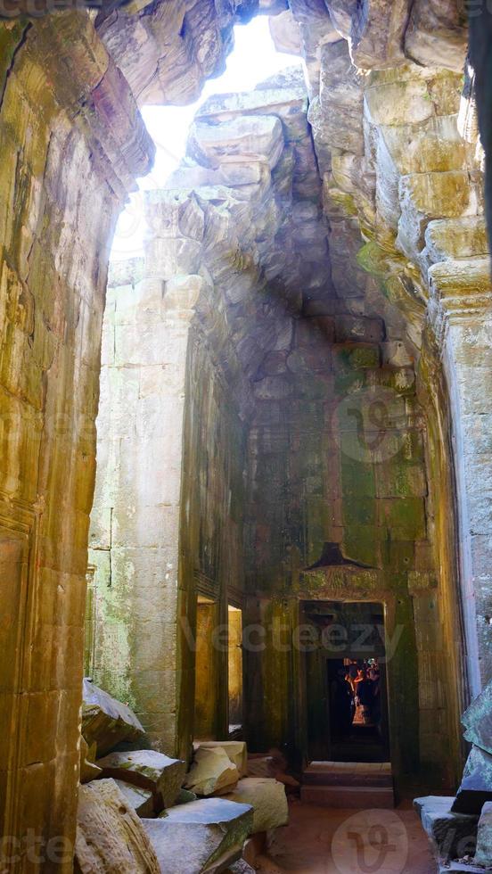 Ta Prohm Temple in Angkor wat complex, Siem Reap Cambodia. photo