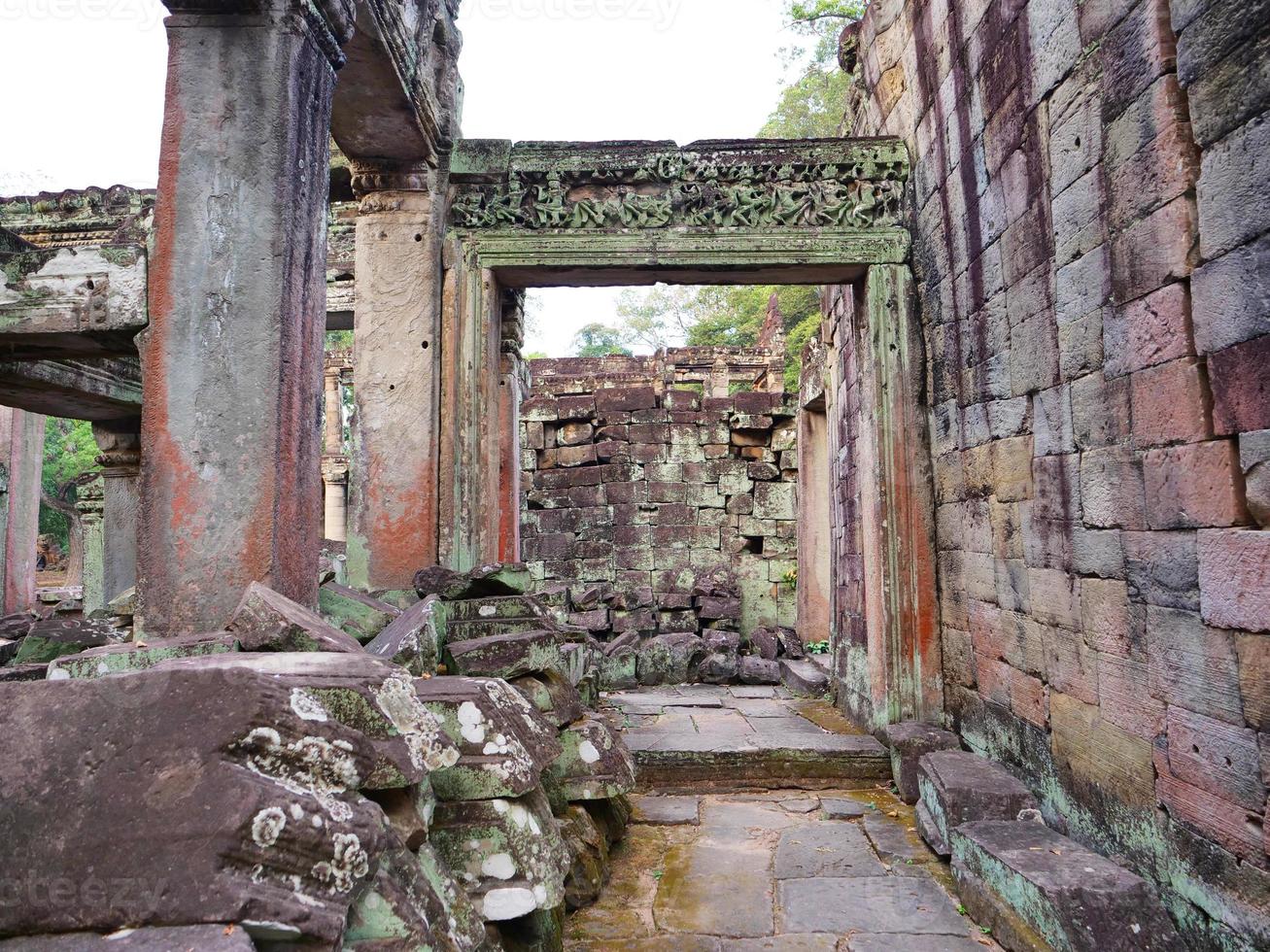 Preah Khan temple Angkor Wat complex, Siem Reap Cambodia photo